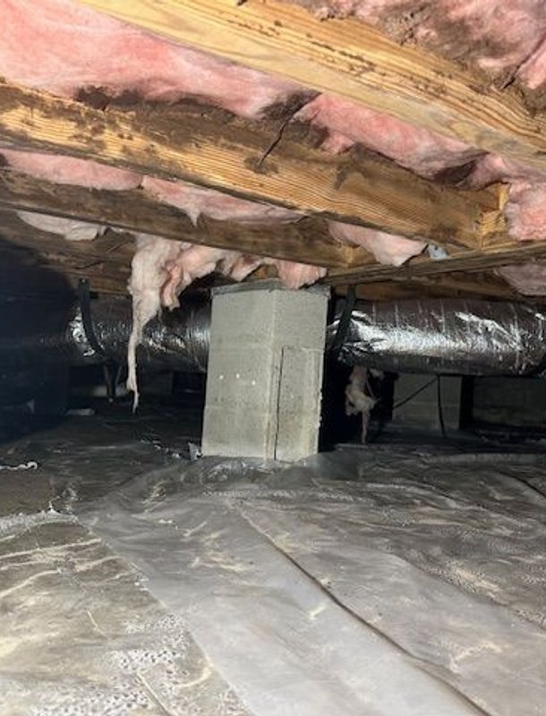 Crawl space before encapsulation