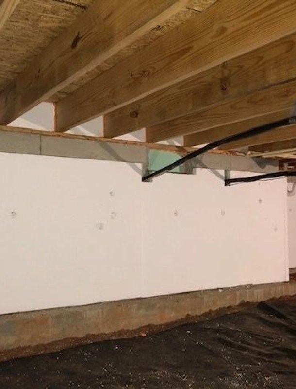 Bora-Board insulation in a crawl space