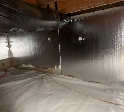 Rigid foam insulation in a dry crawl space